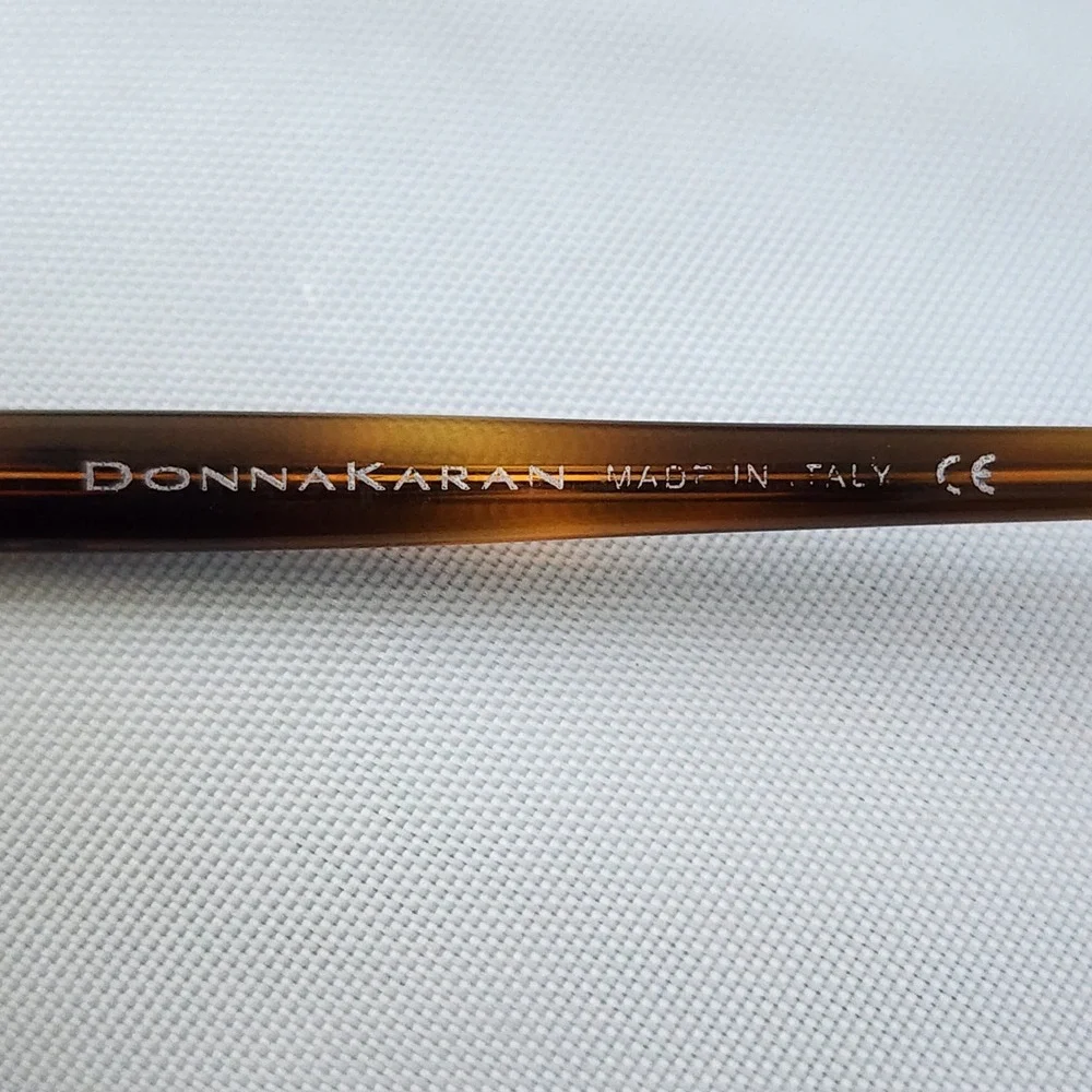 Donna‎ Karan DK 3536 Gold Tortoise Oval Semi Rimless Eyeglass Frames Italy 50-17